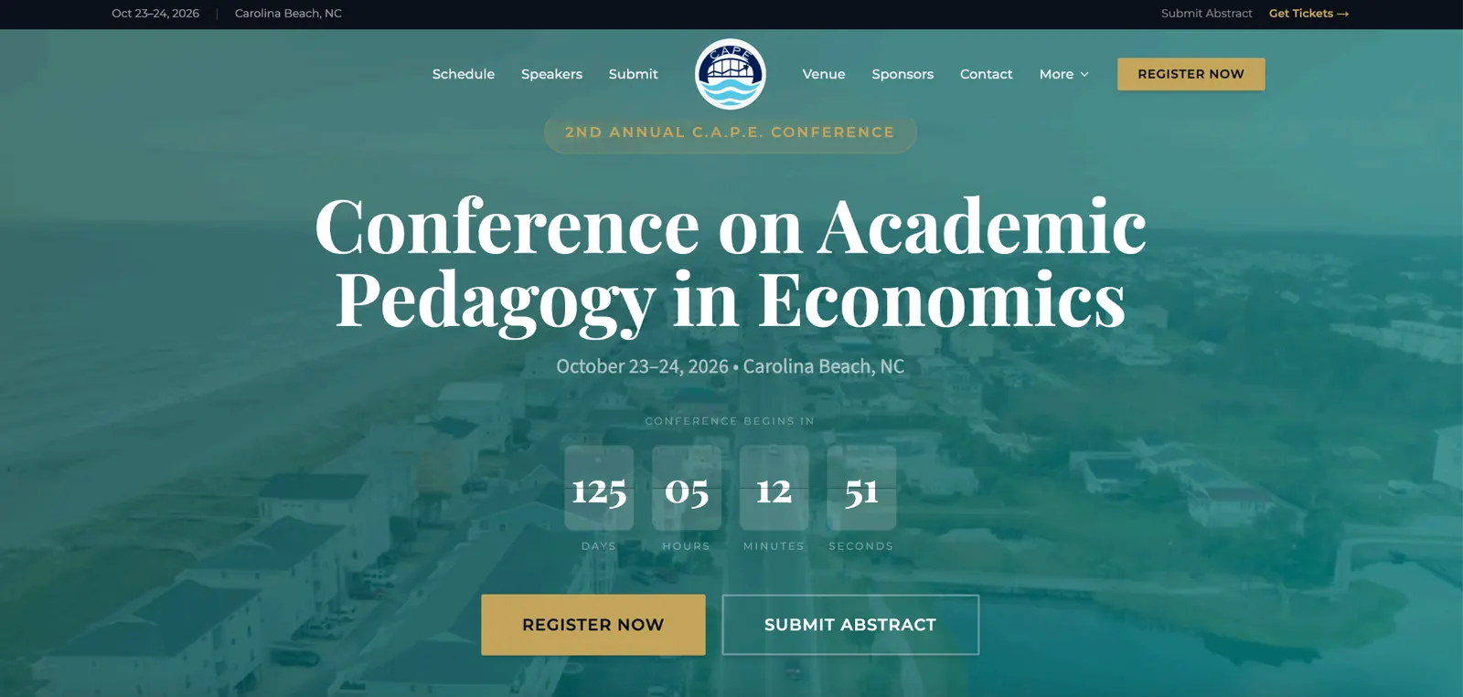Conference on Academic Pedagogy in Economics website preview